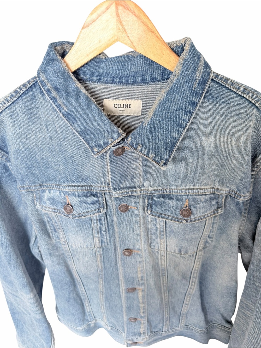 Celine Light Blue Washed Denim Jacket